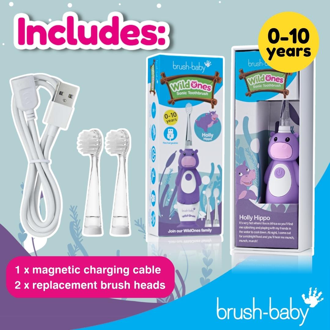 brush baby electric toothbrush for toddler with charger and toothbrush timer
