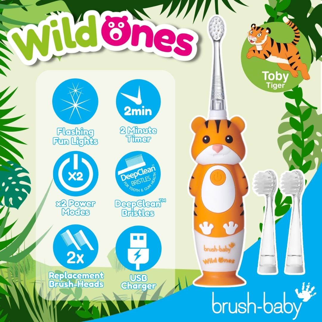 brush baby electric toothbrushes with timers and charging cable
