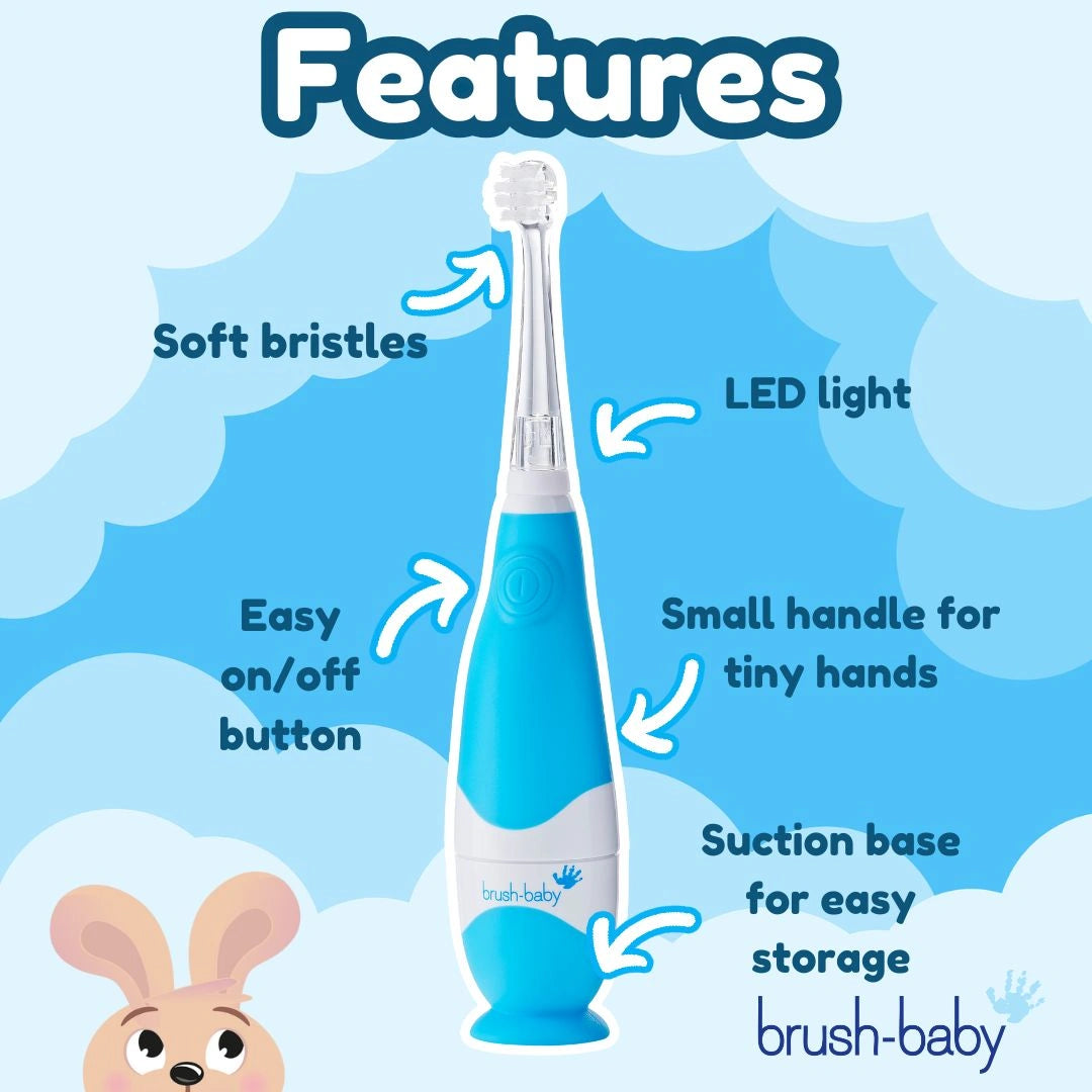 BabySonic® Blue Electric Toothbrush Gift Set