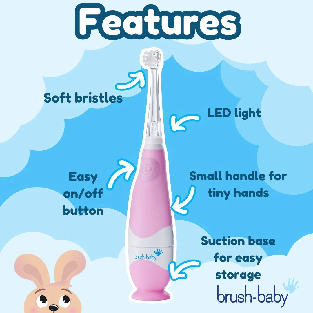 BabySonic® Pink Electric Toothbrush Gift Set