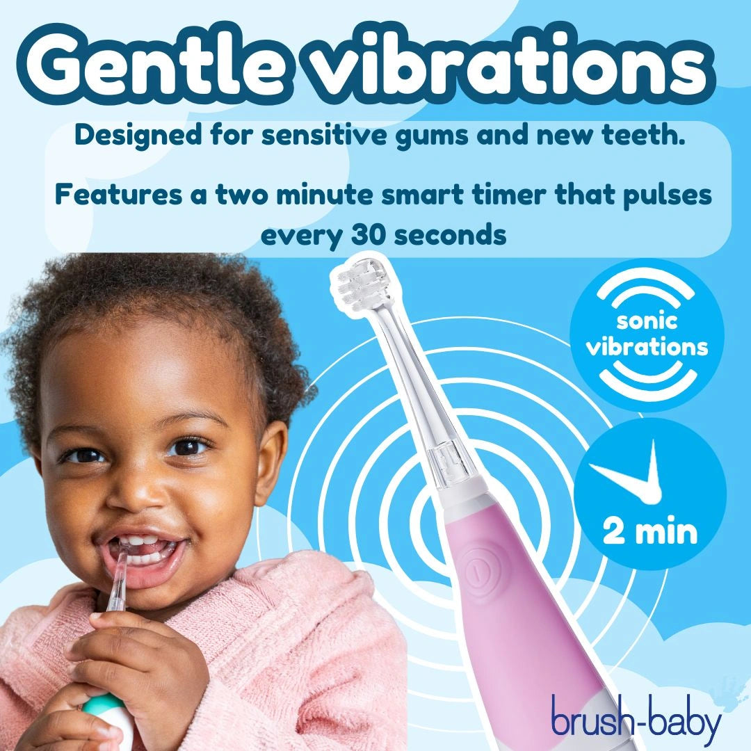 BabySonic® Pink Electric Toothbrush Gift Set