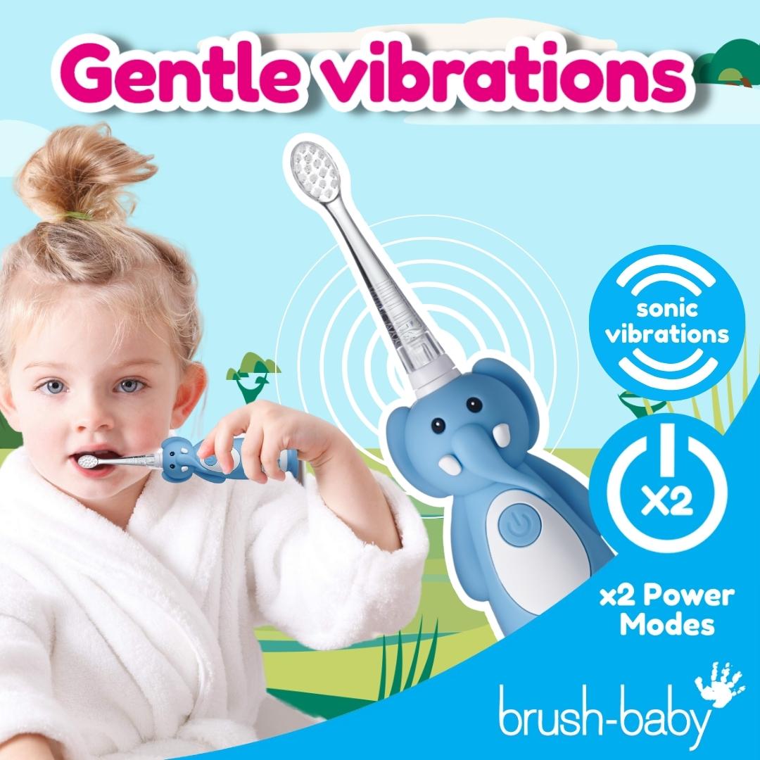 brush baby electric toothbrush for toddler with gentle vibrations