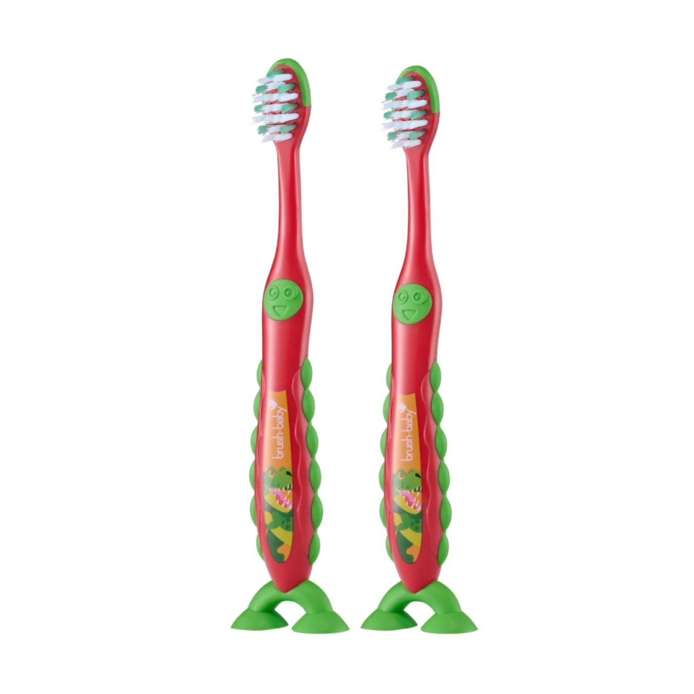 Dinosaur FlossBrush™ Bristles Toothbrushes Double Pack (3-6 Years)