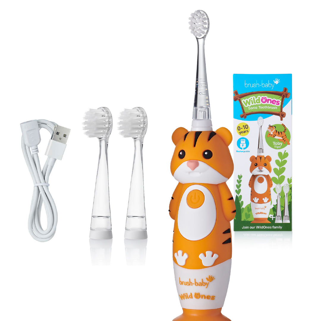 brush baby wildones tiger kids electric toothbrush for kids