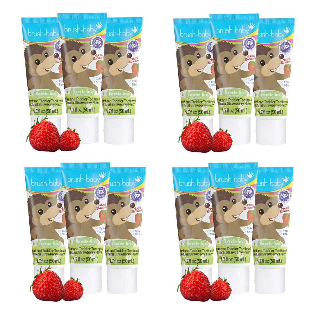 Natural Strawberry Non Fluoride Kids Toothpaste 50ml (Pack of 12)