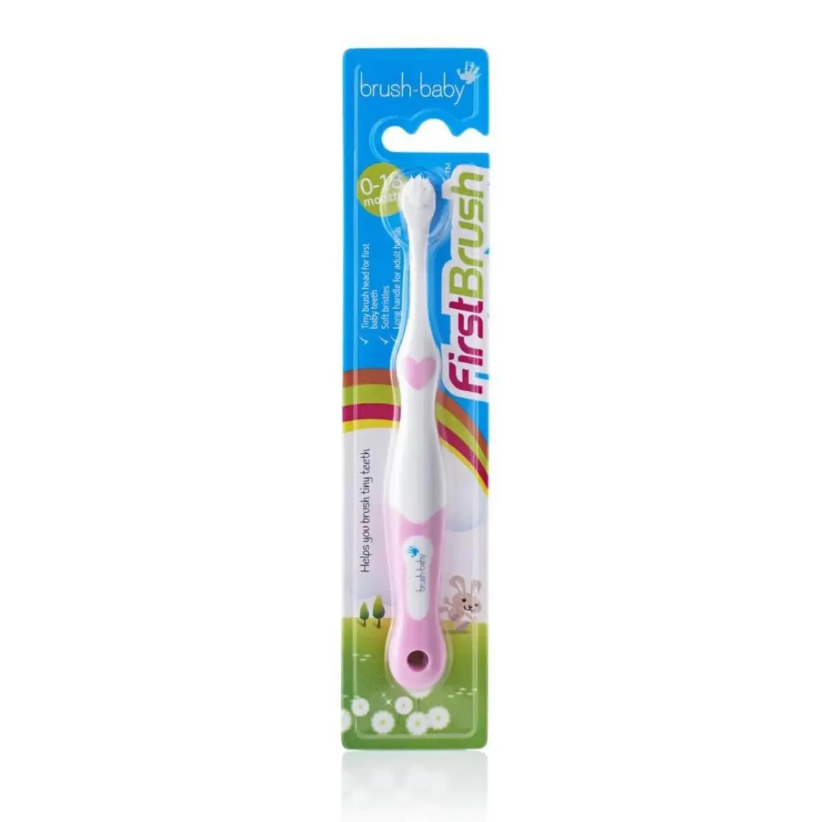 FirstBrush First Baby Toothbrush (0-18 months) (Pack of 6 Mixed Colours)