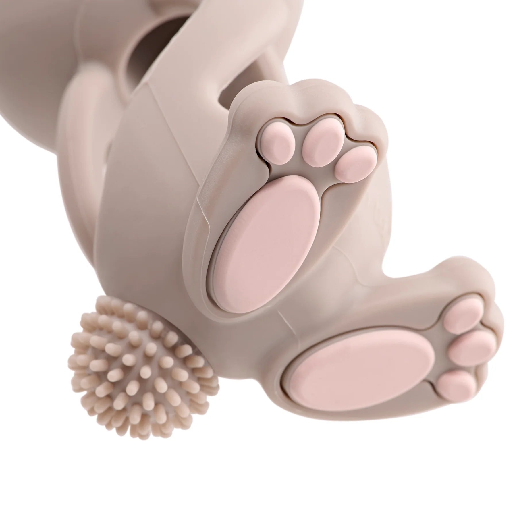 Bobbie Bunny Baby Teether Toy Cappuccino Grey | Twist & Bounce Teething Toy