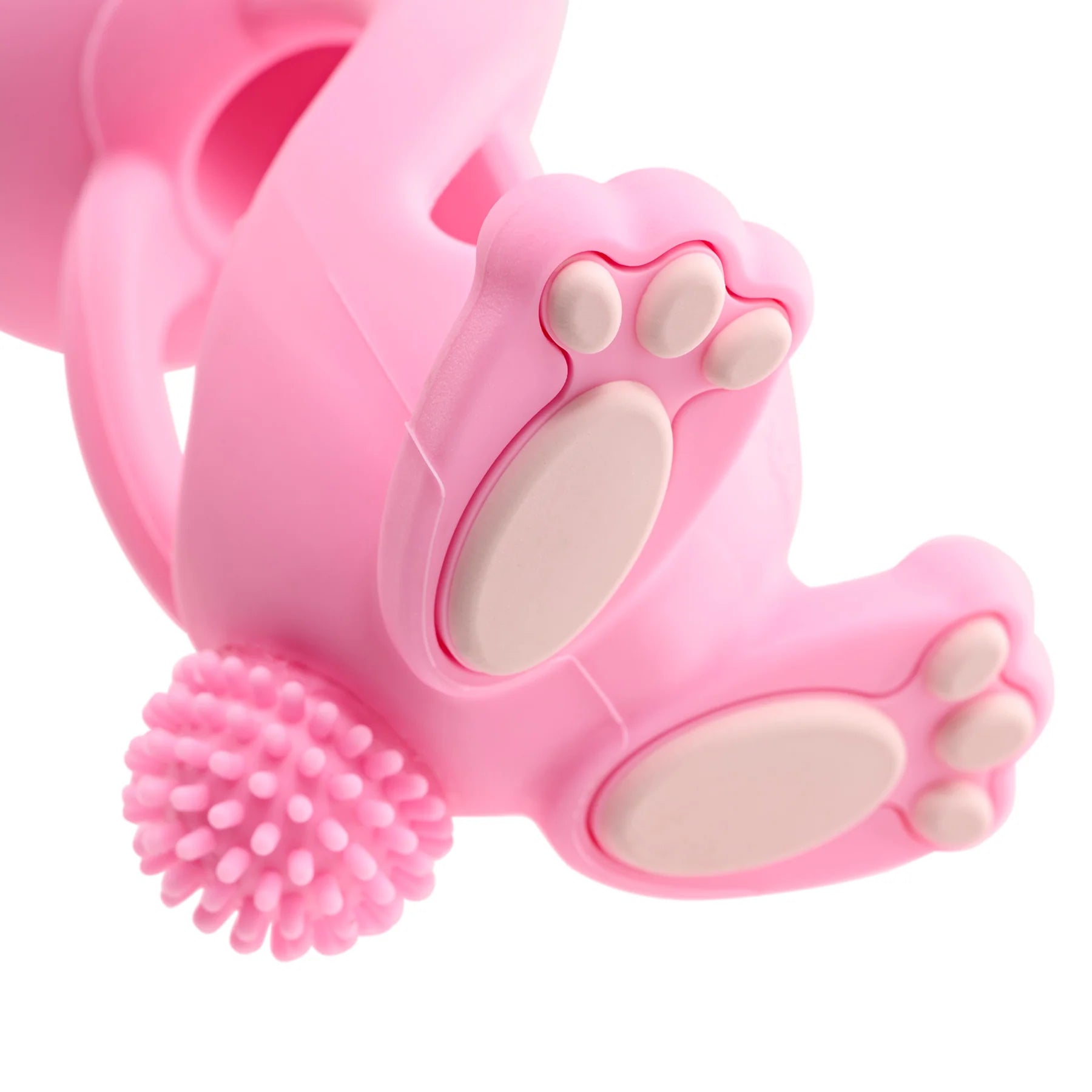 Bobbie Bunny Baby Teether Toy Rose Pink | Twist & Bounce Teething Toy
