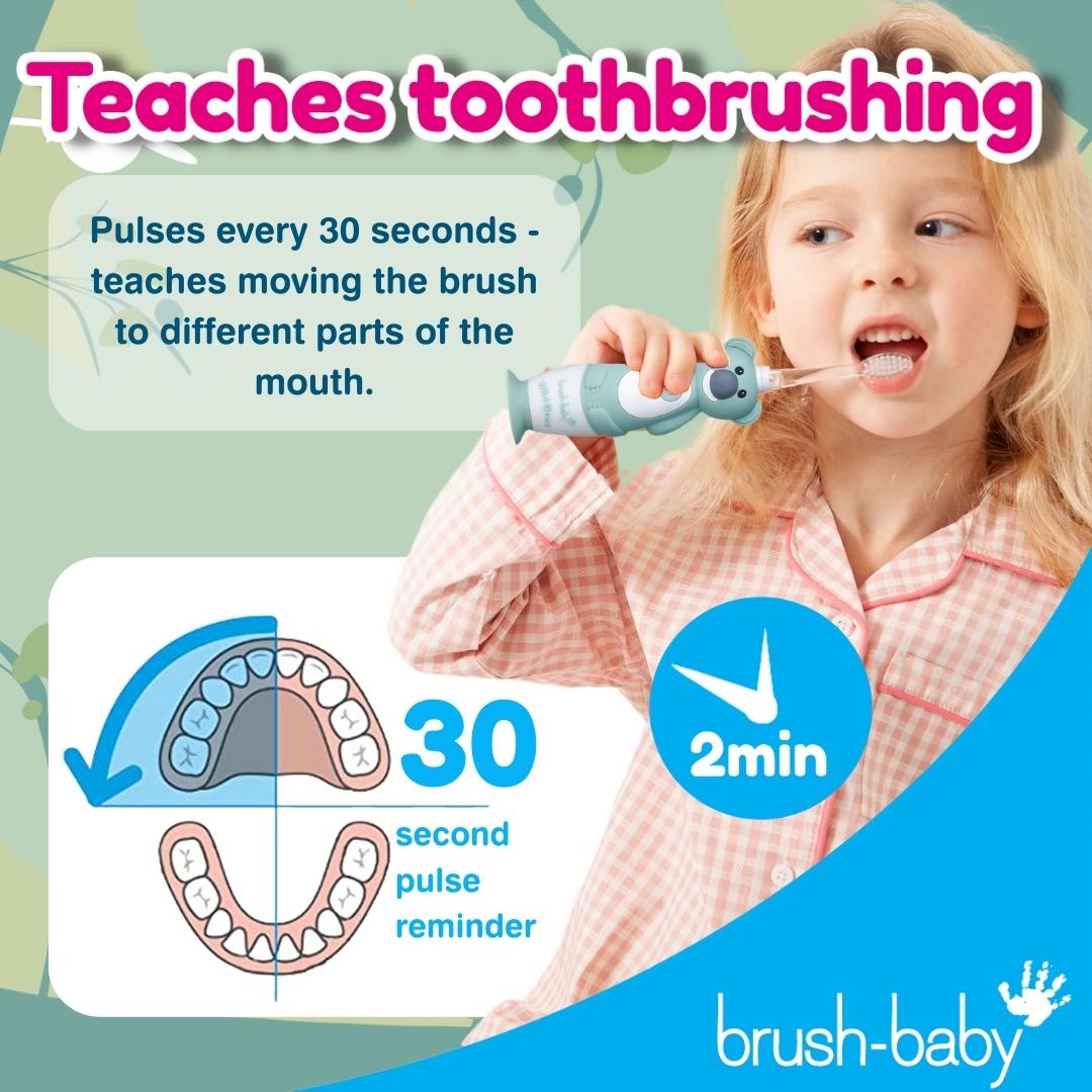 brush baby best kids electric toothbrush teaches children the importance of toothbrushing