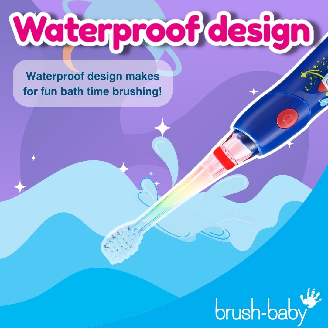 brush baby waterproof design for best kids electric toothbrush