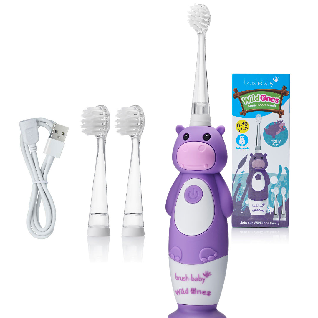 brush baby hippo wildones kids electric toothbrush